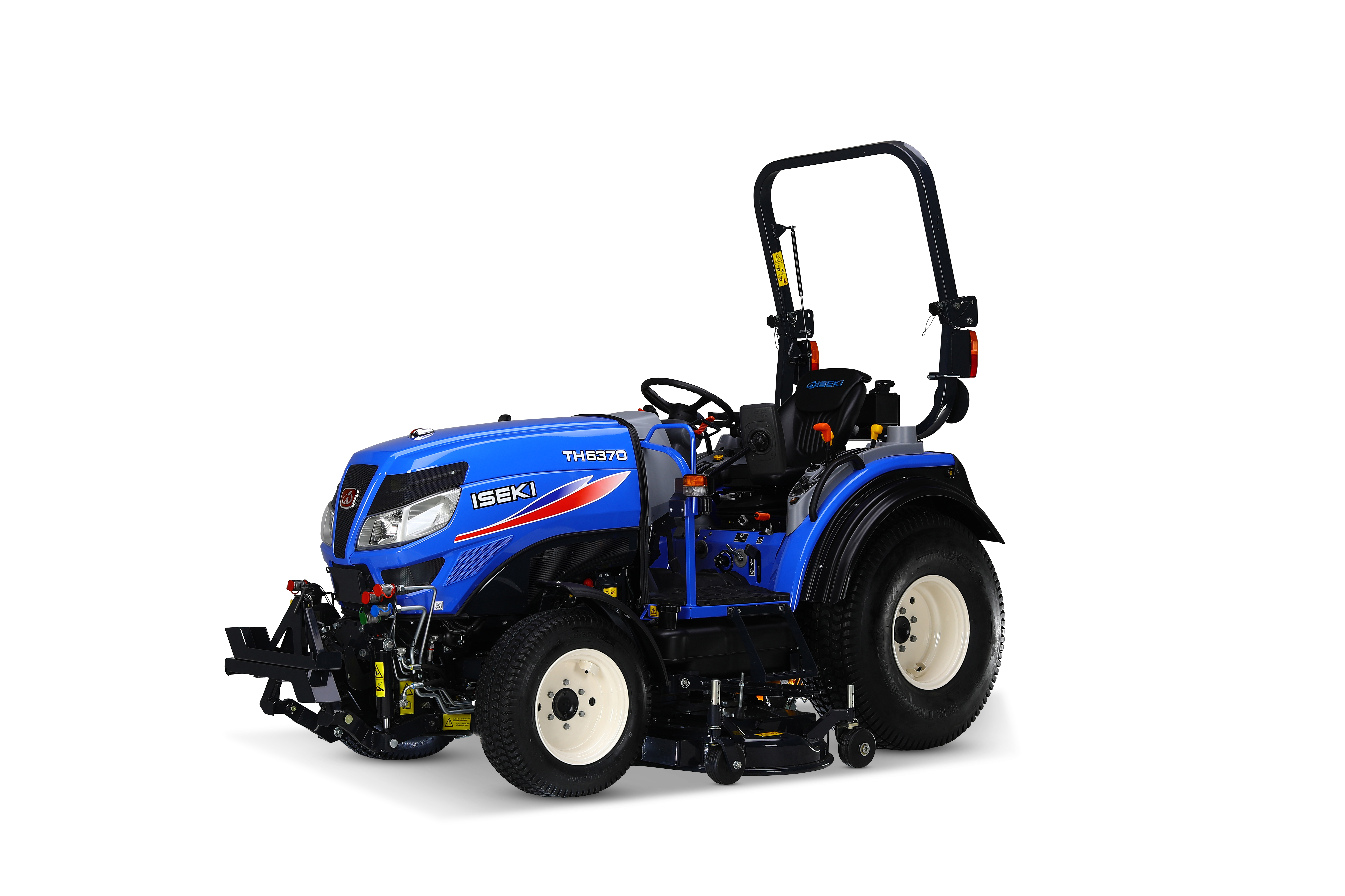 Iseki mini tractor met valbeugel blauw van kleur